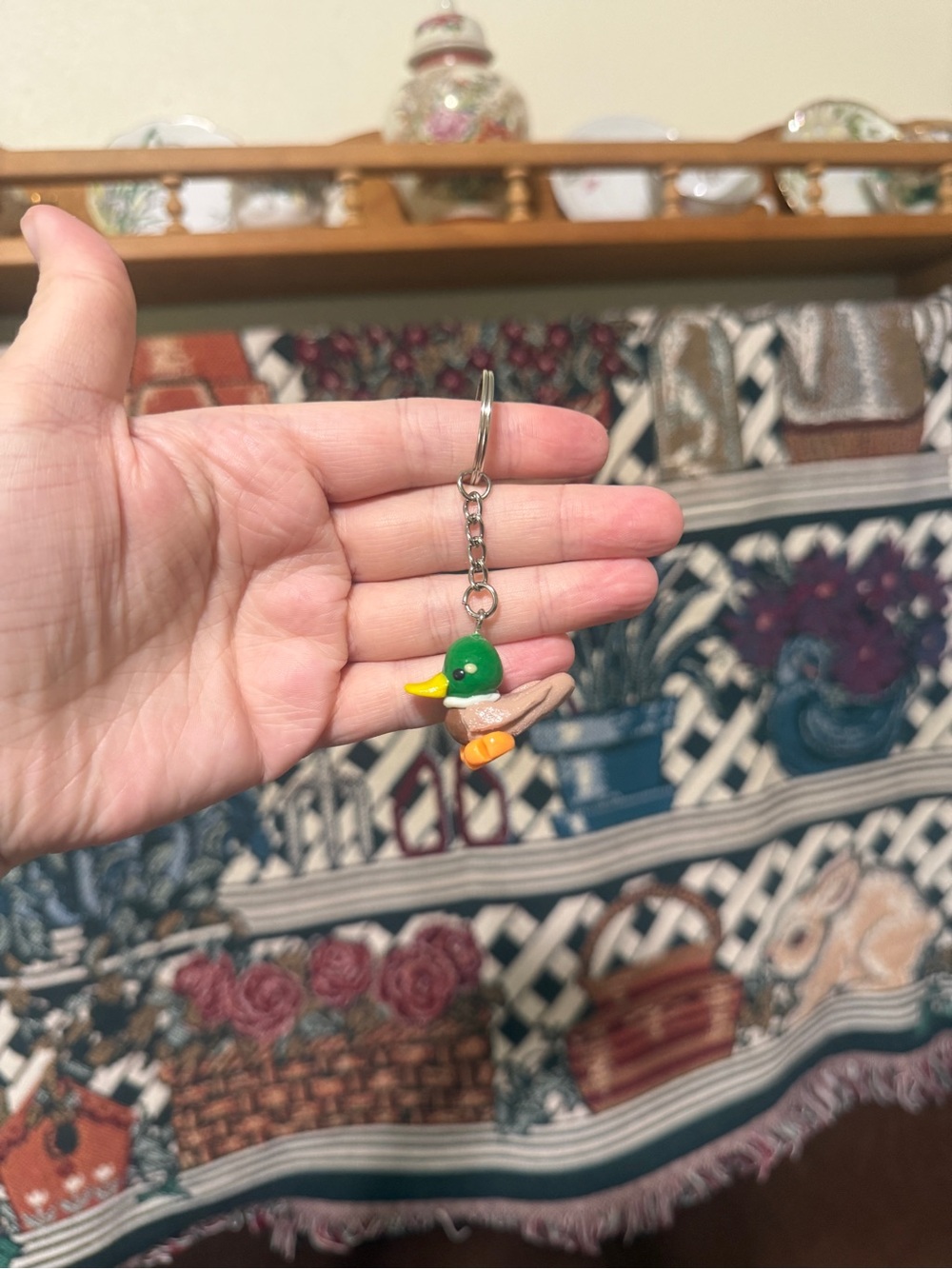 Mallard duck keychain